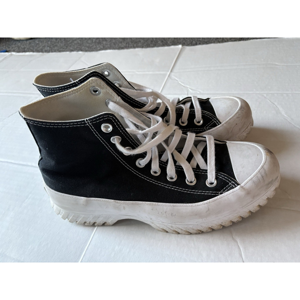 Converse All Star Lugged Platform Womens Size 9 40 Shoes Black White Athletic - Picture 2 of 7